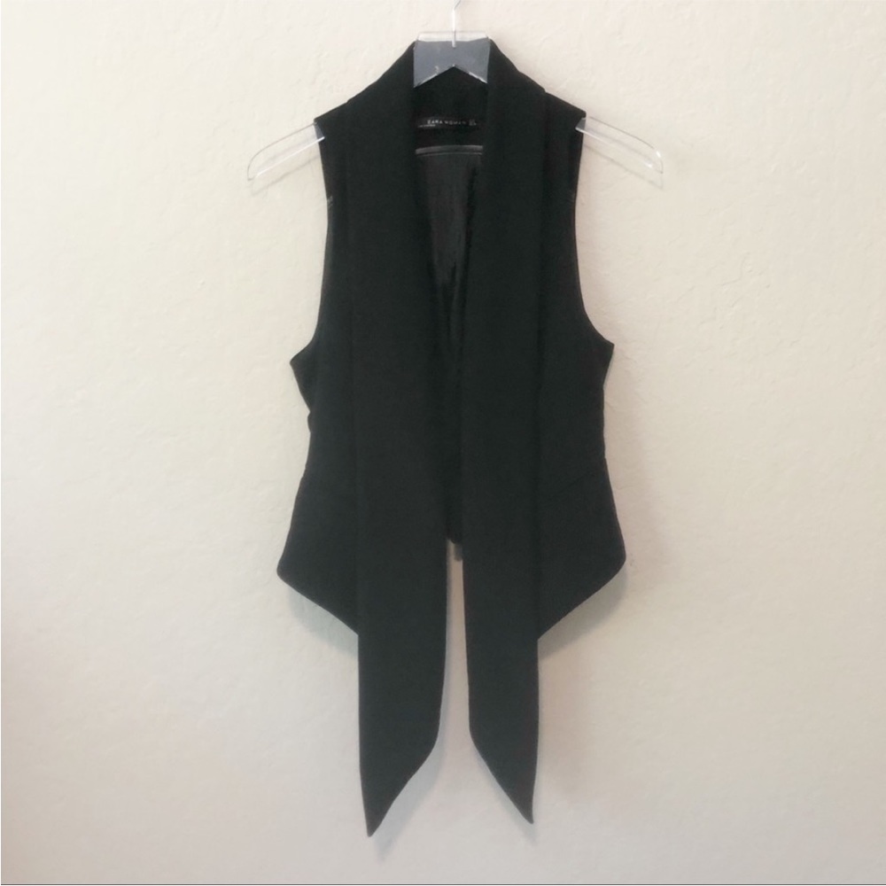 ZARA asymmetrical hem vest black Medium